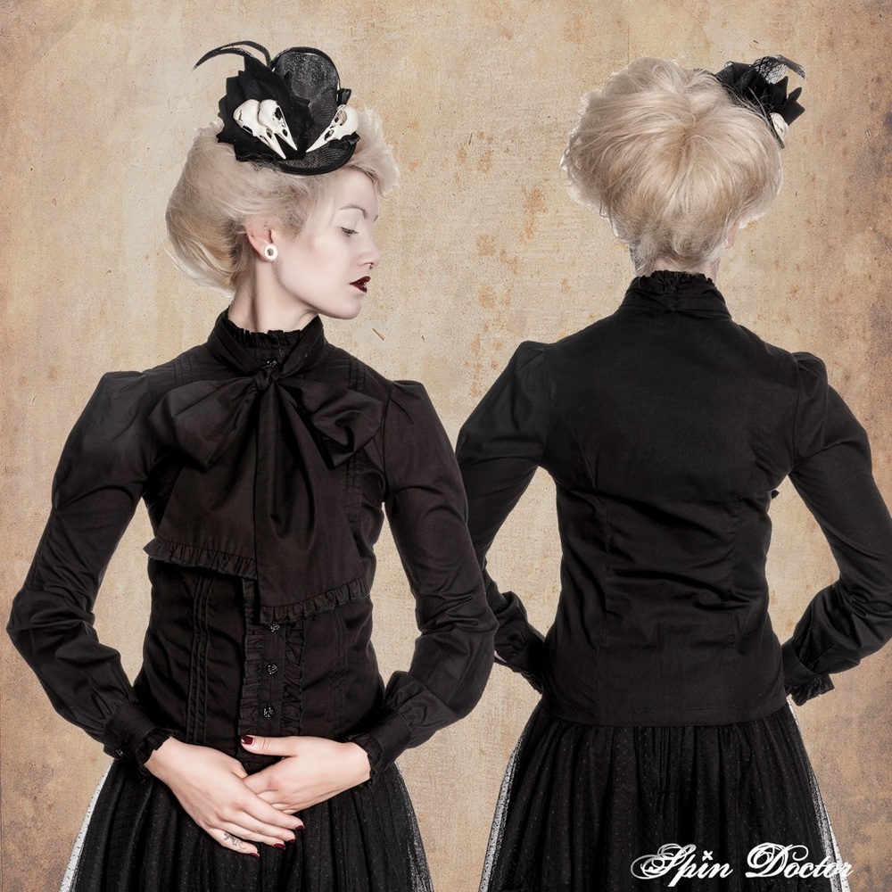Spin Doctor Black Victorian Virginia Blouse